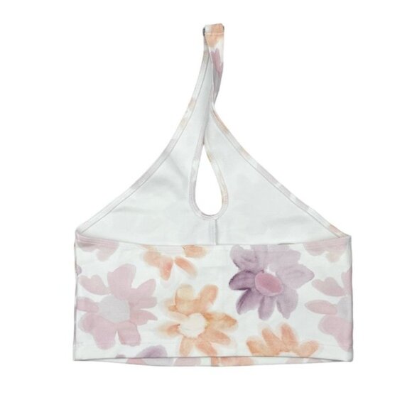 SUNDAY BEST Amie Twisted Halter Tank Sz Small White Poetic Pink - Picture 4 of 6